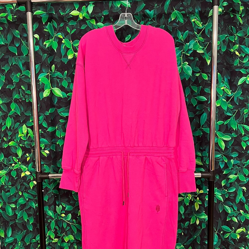 NWOT Free People Movement Pink Open Back Romper (XL)